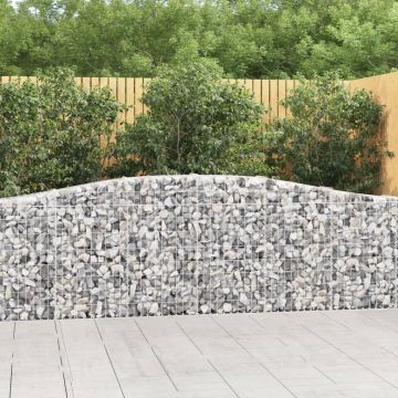 Gossi cosuri gabion arcuite 8 buc, 400x30x80/100 cm, fier galvanizat