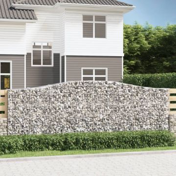 Gossi cosuri gabion arcuite 8 buc, 400x50x140/160 cm, fier galvanizat