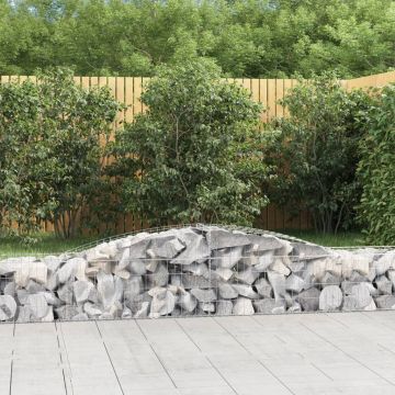Gossi cosuri gabion arcuite 8 buc, 400x50x40/60 cm, fier galvanizat