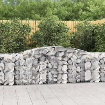Gossi cosuri gabion arcuite 8 buc, 400x50x80/100 cm, fier galvanizat