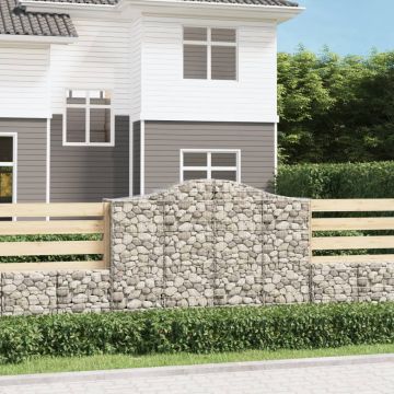 Gossi cosuri gabion arcuite 9 buc, 200x50x140/160 cm, fier galvanizat