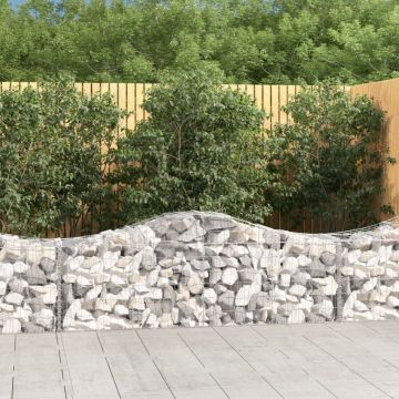Gossi cosuri gabion arcuite 9 buc, 200x50x60/80 cm, fier galvanizat