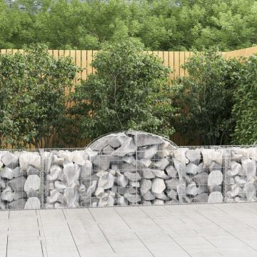 Gossi cosuri gabion arcuite 9 buc, 200x50x60/80 cm, fier galvanizat