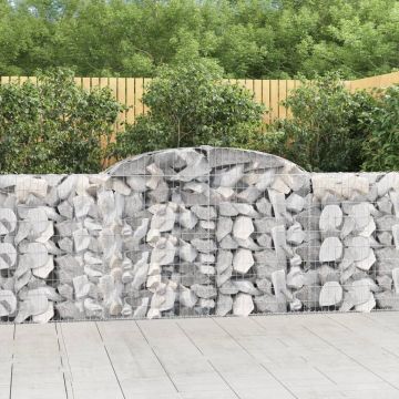 Gossi cosuri gabion arcuite 9 buc, 300x30x100/120 cm fier galvanizat