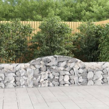 Gossi cosuri gabion arcuite, 9 buc., 300x30x60/80 cm, fier galvanizat