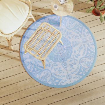 Gossi covor de exterior, bleu, Ø120 cm, pp