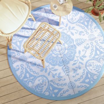 Gossi covor de exterior, bleu, Ø160 cm, pp