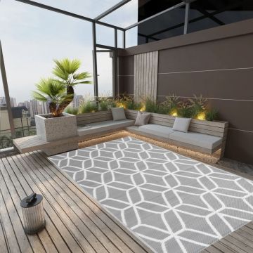 Gossi covor de exterior, gri, 140x200 cm, pp
