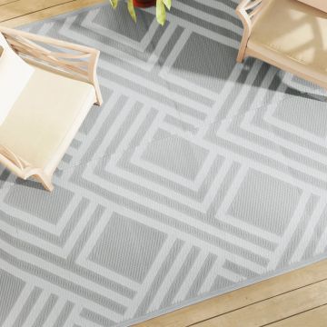 Gossi covor de exterior, gri, 190x290 cm, pp