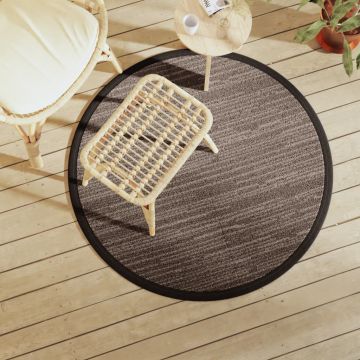 Gossi covor de exterior, maro, Ø120 cm, pp