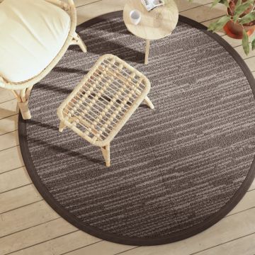 Gossi covor de exterior, maro, Ø160 cm, pp