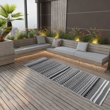 Gossi covor de exterior, negru, 80x250 cm, pp