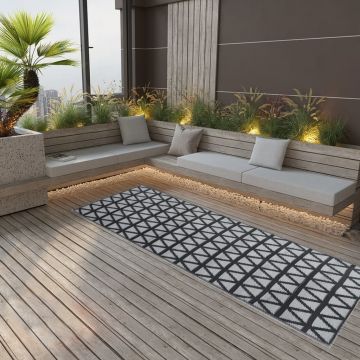 Gossi covor de exterior, negru, 80x250 cm