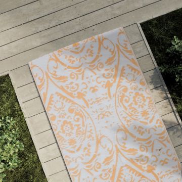 Gossi covor de exterior, portocaliu si alb, 80x250 cm, pp
