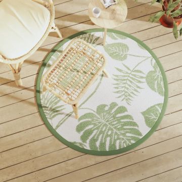 Gossi covor de exterior, verde, Ø120 cm, pp