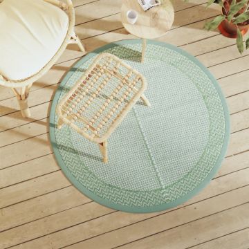 Gossi covor de exterior, verde, Ø120 cm, pp