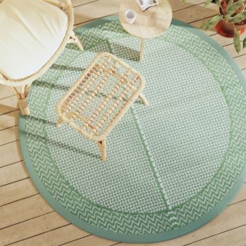 Gossi covor de exterior, verde, Ø160 cm, pp