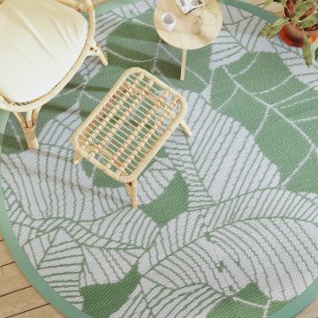 Gossi covor de exterior, verde, Ø200 cm, pp