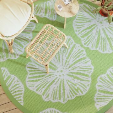 Gossi covor de exterior, verde, Ø200 cm, pp