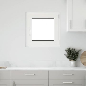 Gossi fereastra de subsol „risor” 60x60 cm pt&turn din dreapta alb