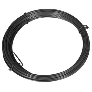 Gossi fir de tensionare pentru gard, 25 m, 1,4/2 mm, otel, gri