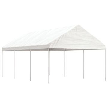 Gossi foisor cu acoperis, alb, 6,69x4,08x3,22 m, polietilena