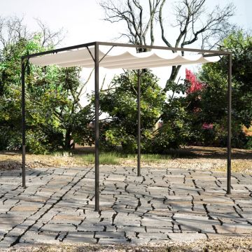 Gossi foisor de gradina cu acoperis baldachin retractabil