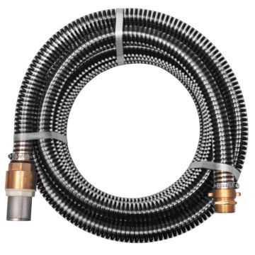 Gossi furtun de aspiratie, conectori alama, 7 m, 25 mm, negru