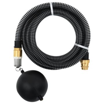 Gossi furtun de aspiratie cu racorduri din alama, negru 1,1 3 m, pvc