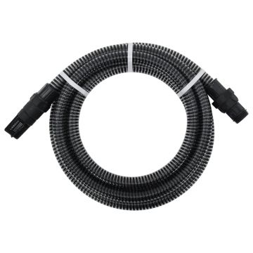 Gossi furtun de aspiratie cu racorduri din pvc, negru 1 4 m, pvc