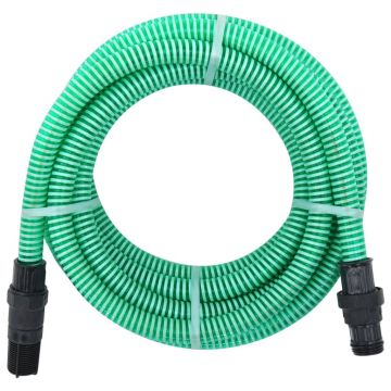 Gossi furtun de aspiratie cu racorduri din pvc, verde 1 10 m, pvc