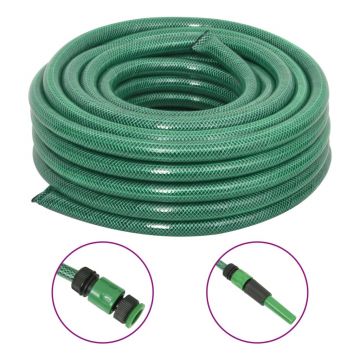 Gossi furtun de gradina cu set de racorduri, verde, 0,75, 20 m, pvc