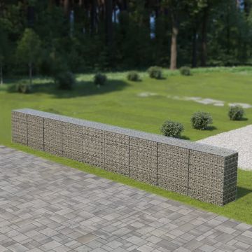 Gossi gabion perete cu capace, 900 x 50 x 100 cm, otel galvanizat