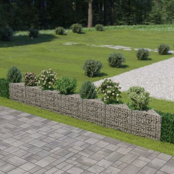 Gossi gabion perete, otel galvanizat, 450 x 30 x 50 cm