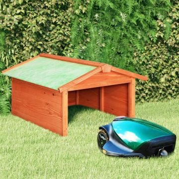 Gossi garaj masina de tuns iarba robot, 72x87x50 cm, lemn masiv brad