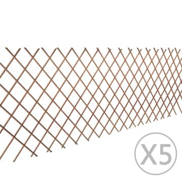 Gossi gard cu zabrele, 5 buc.,180 x 90 cm, salcie