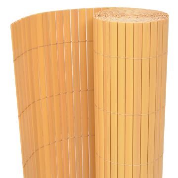Gossi gard de gradina cu doua fete, galben, 90 x 500 cm, pvc