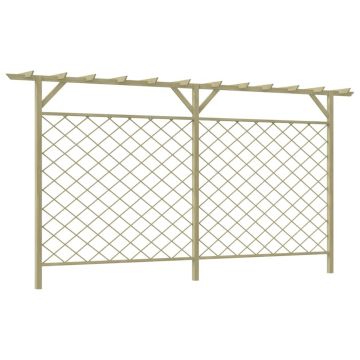 Gossi gard de gradina cu zabrele si pergola, lemn