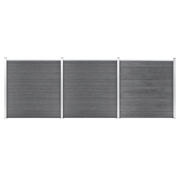 Gossi gard de gradina, gri, 526 x 186 cm, wpc