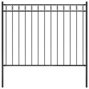 Gossi gard de gradina, negru, 1,7 x 1 m, otel