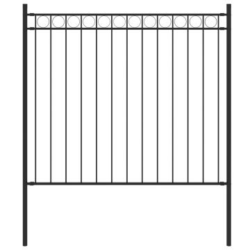 Gossi gard de gradina, negru, 1,7x0,8 m, otel