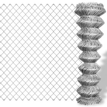 Gossi gard de legatura din plasa, argintiu, 25x0,8 m, otel galvanizat