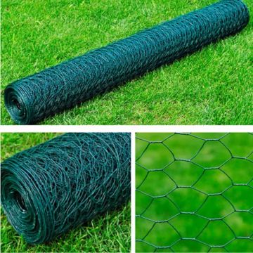 Gossi gard de plasa, verde inchis, 1 x 25 m, otel, hexagon