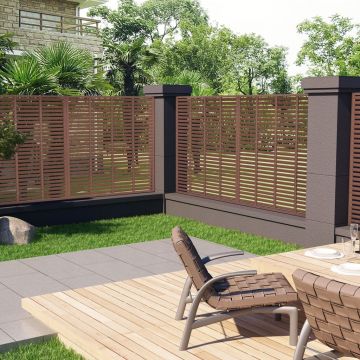 Gossi gard tip oblon, maro, 180x180 cm, wpc