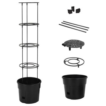 Gossi ghiveci cultivare rosii, antracit, Ø 29,5x115 cm, polipropilena