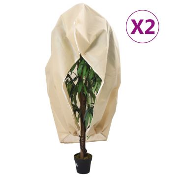 Gossi huse de plante din fleece cu fermoar 2 buc. 70 g/m2 3,14x2,5 m