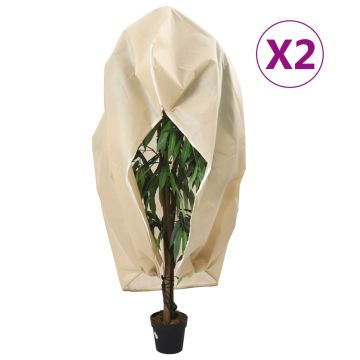 Gossi huse de plante din fleece cu fermoar 2 buc. 70 g/m2 3,93x3 m