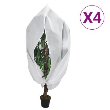 Gossi huse pentru plante din fleece cu fermoar 4 buc 70 g/m2 1x1,55 m