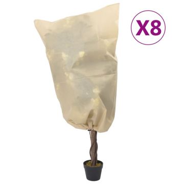 Gossi huse pentru plante din fleece cu snur 8 buc. 70 g/m2 0,8x1 m