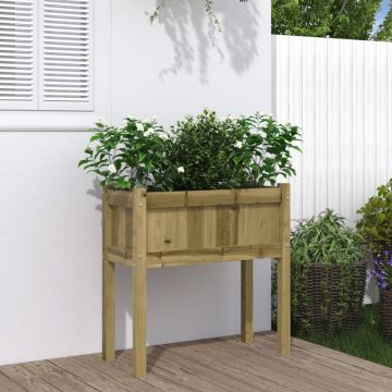 Gossi jardinier de gradina cu picioare, 70x31x70 cm, lemn pin tratat